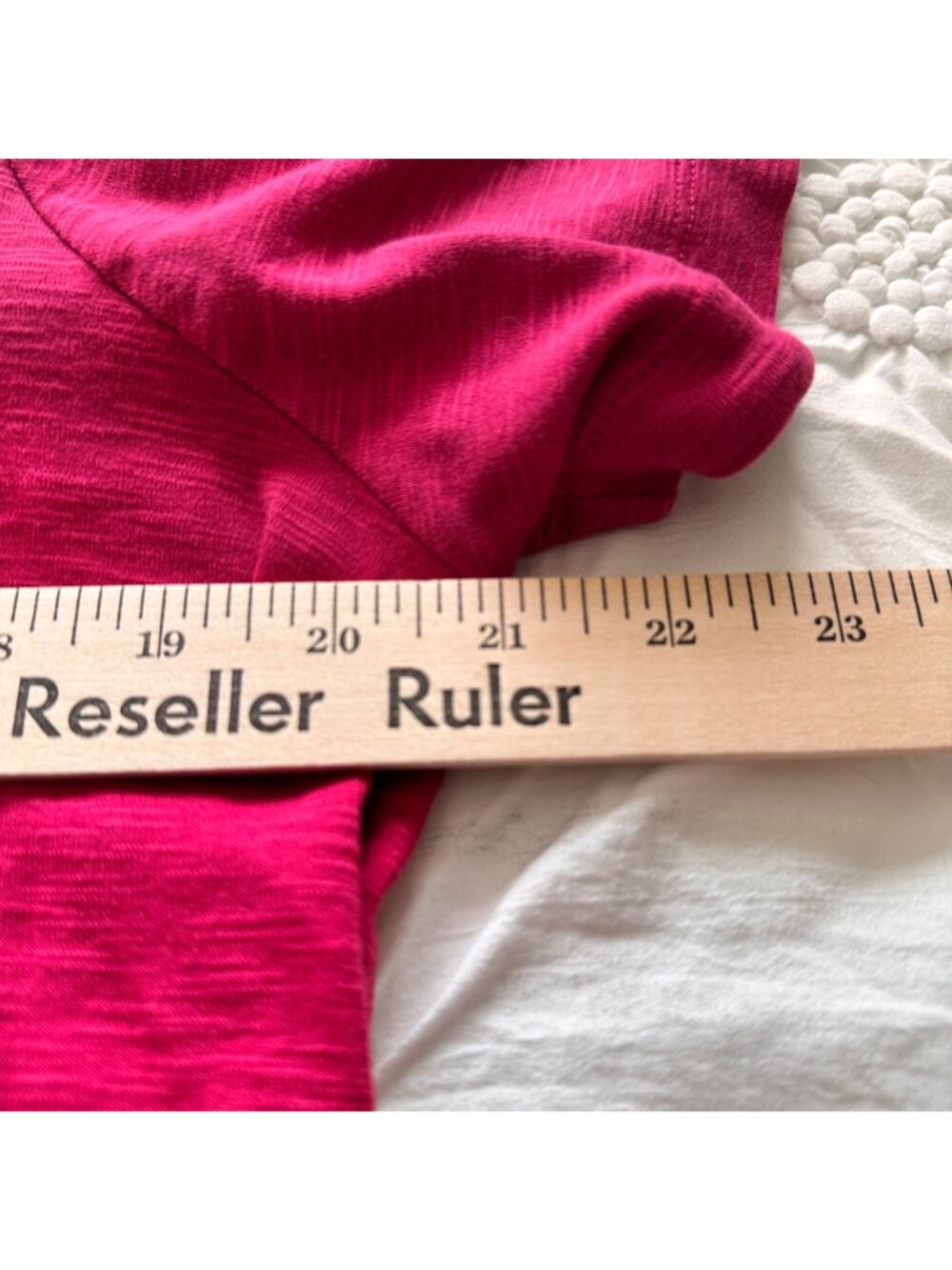 J.Jill Womens Pima Slub Knit V Neck Tee 2X 100% Pima Cotton Pink Beachy Vacation - Picture 9 of 12